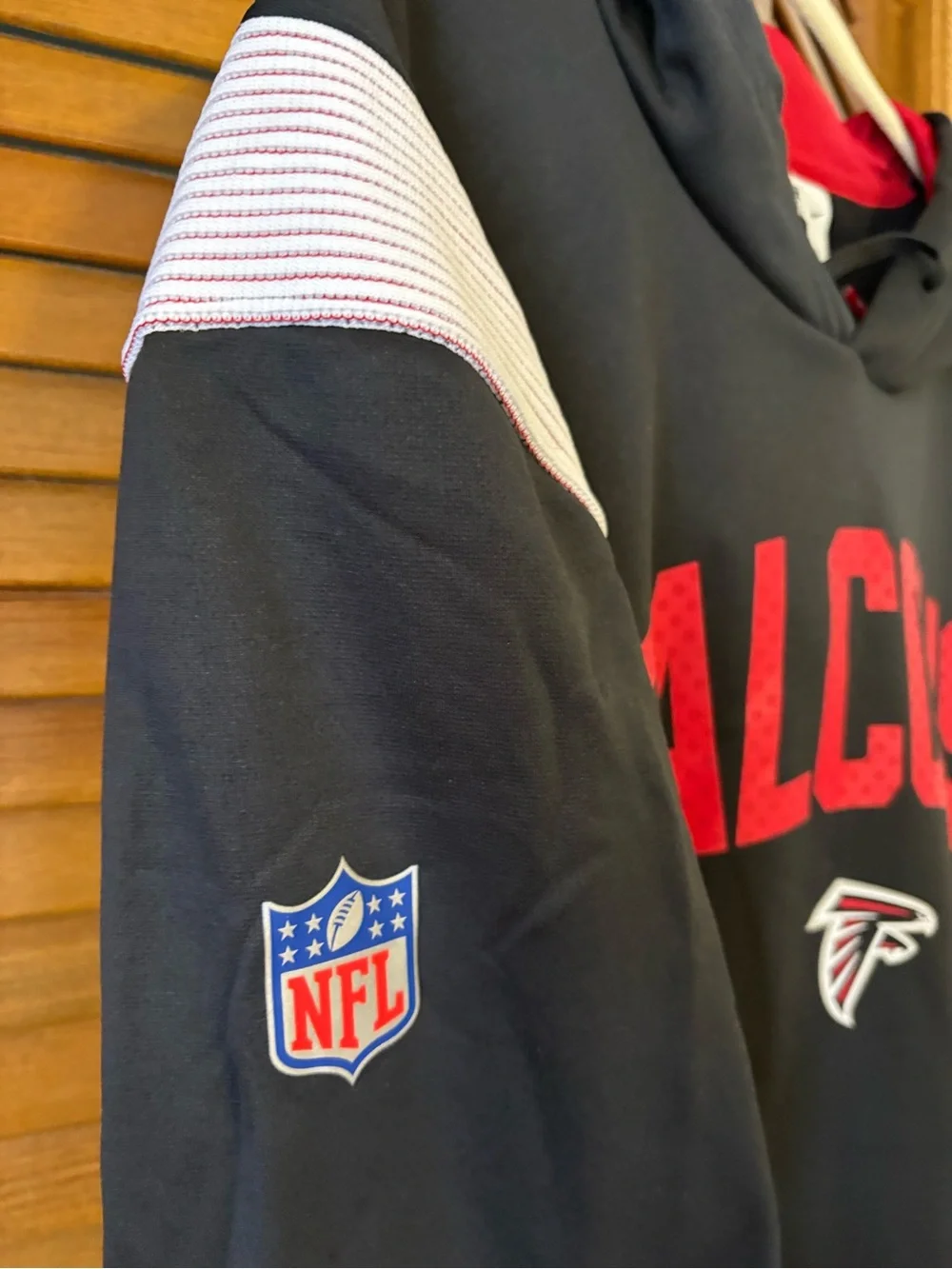 NFL/ Nike Atlanta Falcons On field Black & Red Hooded Sweatshirt